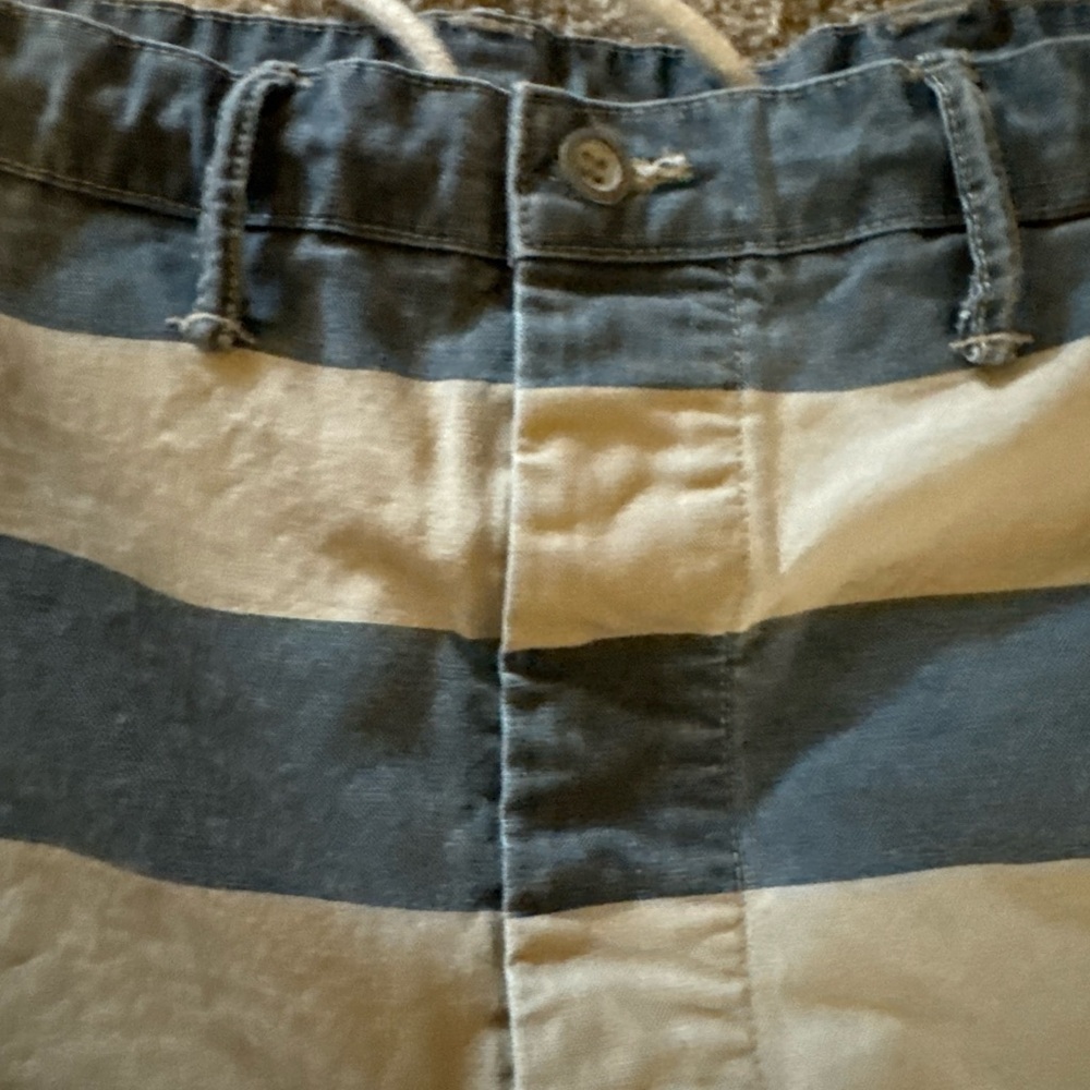 Polo by Ralph Lauren Striped Cargo Shorts in Blue and Cream